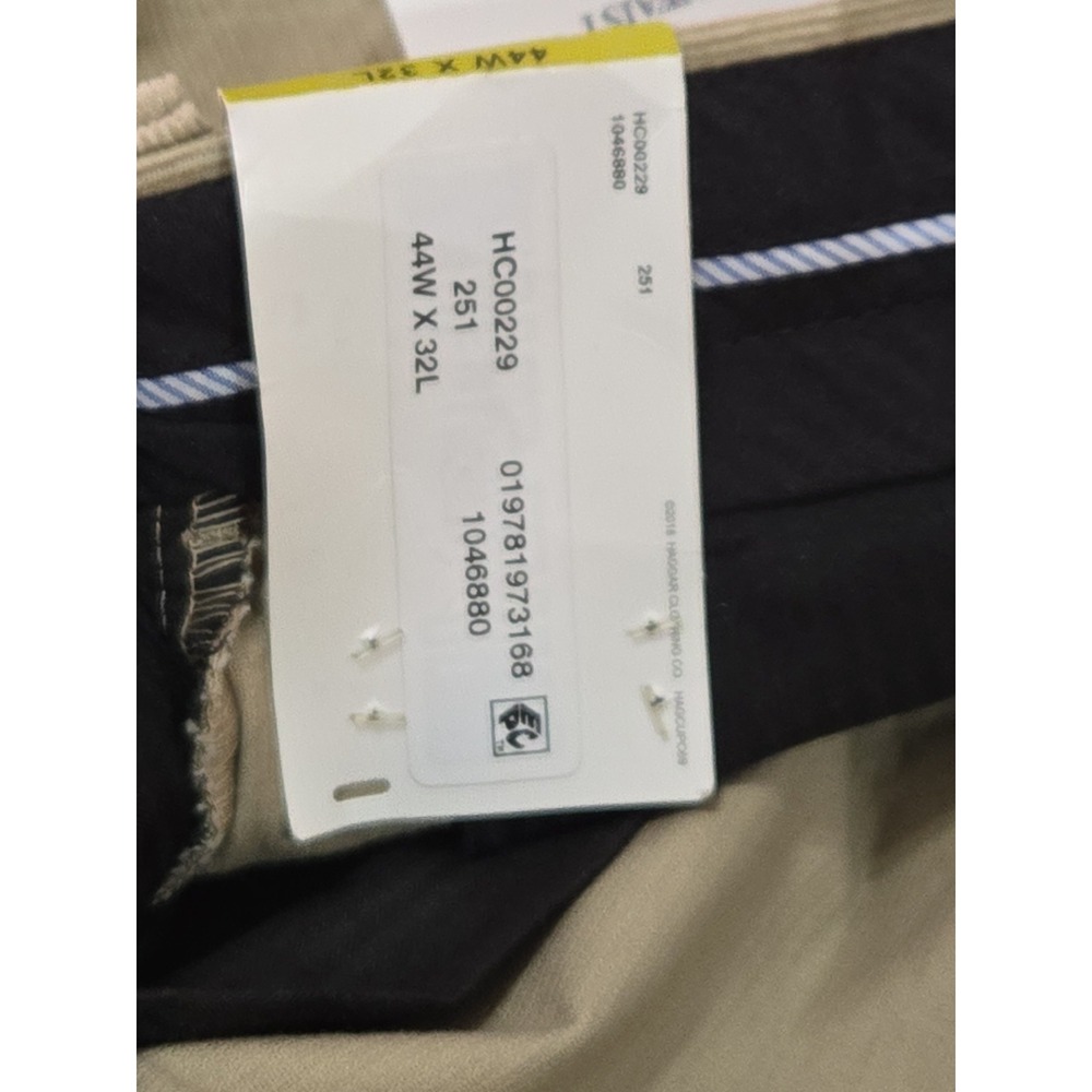 NWT Haggar Corduroy Pants Mens 44x32 Khaki Tan Classic Fit Stretch Expandable - Picture 12 of 14